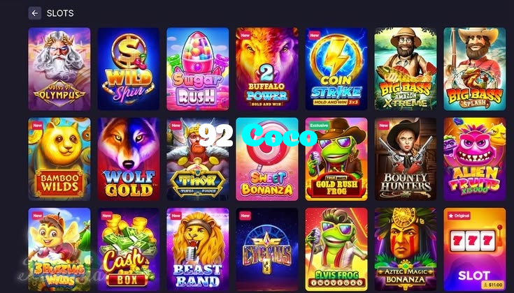 92 Coco casino presented on mobile device in Pakistan with slots and live games